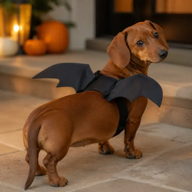 DoxieBat Halloween Bat Wings Costume