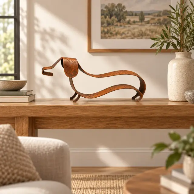 Doxie Rusty — Rustic Metal Dachshund Sculpture