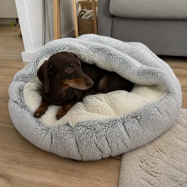 Cozy Doxie Cave Bed