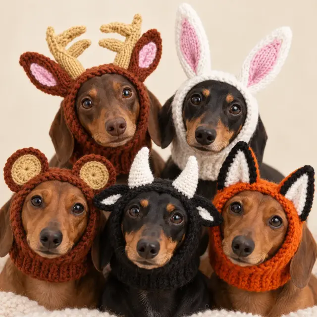 Little Critter Winter Knit Dog Hat