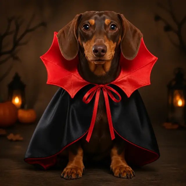 Vampire Cloak Costume for Dachshunds & Dogs