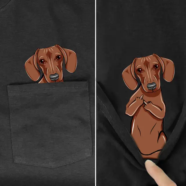 Peekaboo Dachshund Pocket Tee