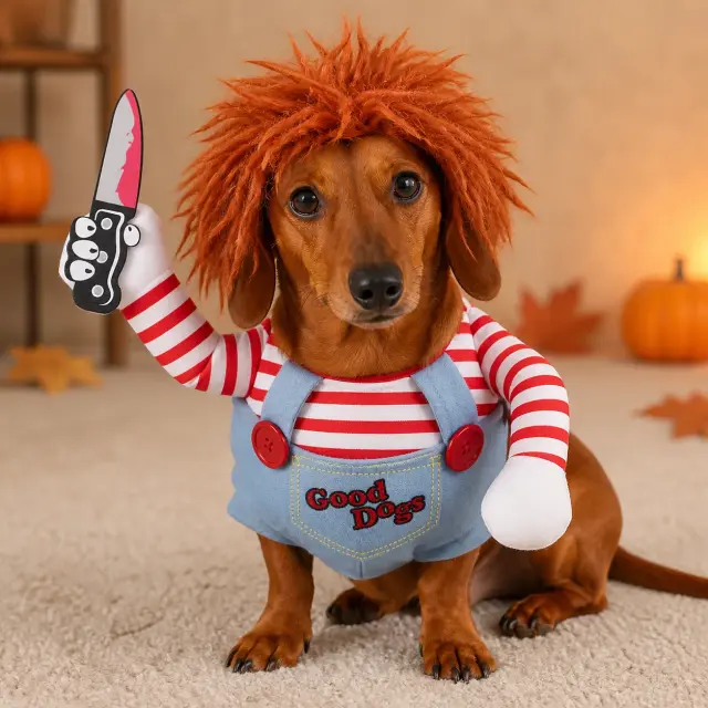 Spooky Doll Dog Costume for Dachshunds